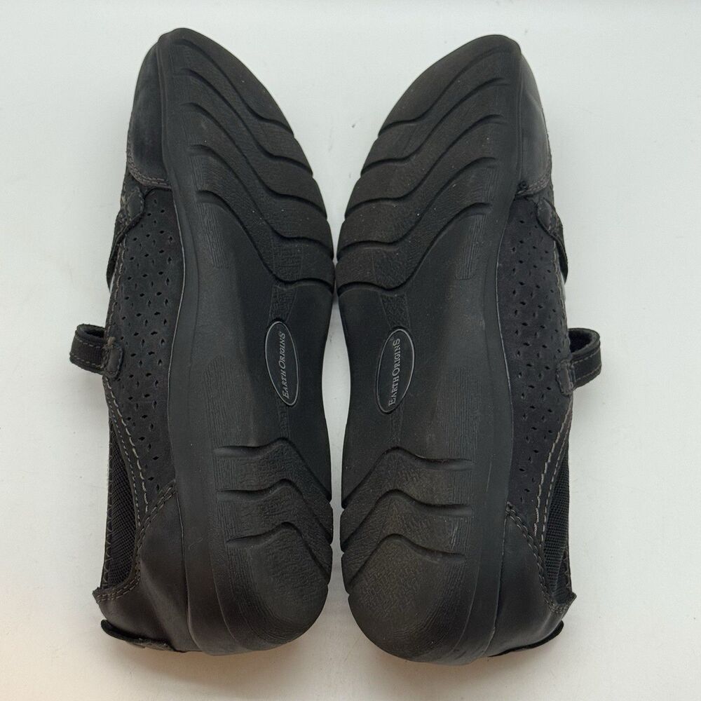 Earth Origins Tiffany Mary Janes Women's 9.5M Black Leather Hook & Loop Shoes - Picture 7 of 11